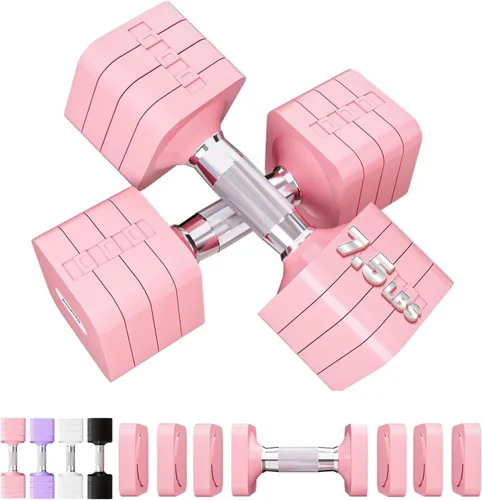 Vista 10 de Adjustable Dumbbell Set 15LBS 30LBS Free Weights Dumbbells Set for Women Men Hand Weights Sets Adjust Dumbbell Weight Sets for Home Gym Exercise