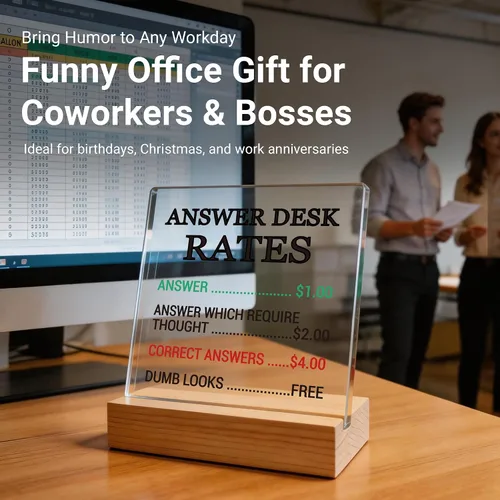 Vista 4 de Regalo de humor de oficina, divertido letrero de escritorio de oficina, regalos para compañeros de trabajo, regalos para jefes, regalo