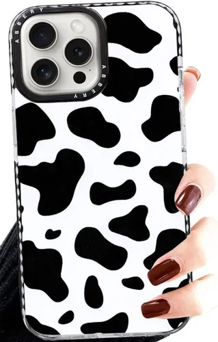 Vista 26 de Abbery Diseñado para iPhone 8 Plus/7 Plus/6 Plus/6S Plus Funda transparente con estampado de vaca, linda funda protectora de silicona TPU