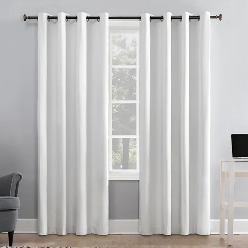 Vista 12 de Sun Zero Columbia - Paquete de 2 paneles de cortinas térmicas con ojales, par, 100 % opacas, ahorro de energía, 50 x 84 pulgadas, azul brumoso Azul
