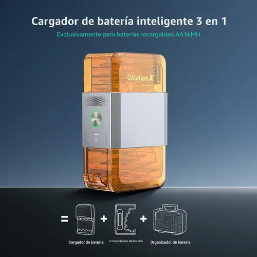 Vista 2 de OLIGHT Cargador de batería AA 3 en 1 32 bahías Ostation X Smart