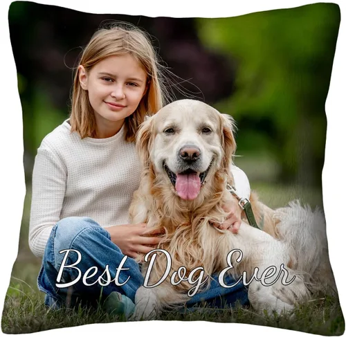 Vista 10 de Funda de almohada personalizada con imagen, funda de almohada de terciopelo personalizada de 16 x 16 pulgadas con texto fotográfico, regalos