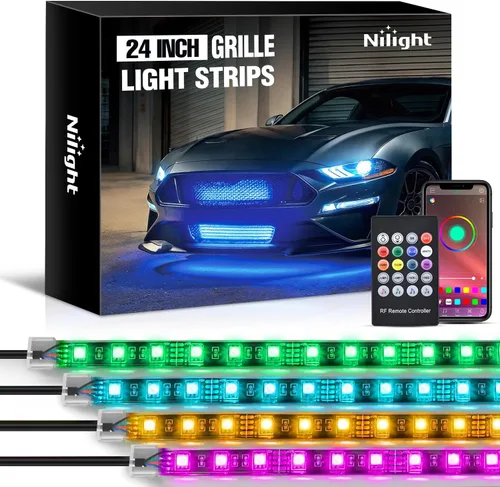 Vista 11 de Nilight - TL-31 Kit de tira de luz RGB de 60 pulgadas para caja de camión, 180 LED, control remoto RF con interruptor de encendido y apagado
