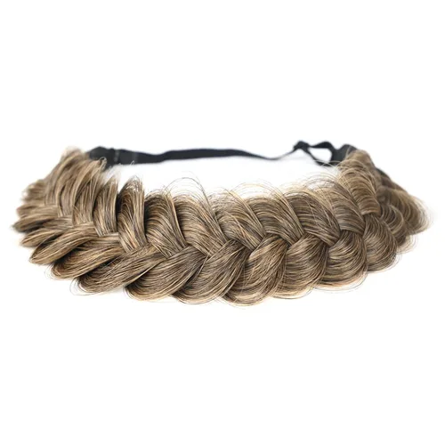 Vista 32 de Diadema Trenzada de 2 Hebras Despeinada Clásica Gruesa Trenzas Anchas Elástica Extensible de Calidad Sintética Diadema Trenzada para Mujeres Niñas