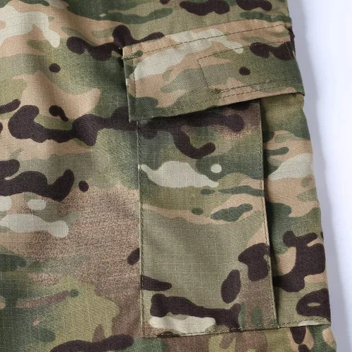 Vista 6 de AKARMY Conjunto de traje militar unisex ligero camuflaje táctico caza combate BDU uniforme militar