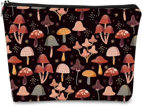 Vista 6 de BARPER Bolsa de maquillaje de hongos - Regalos para mujeres hippies, cosas de hongos, mushroom 1, Vintage