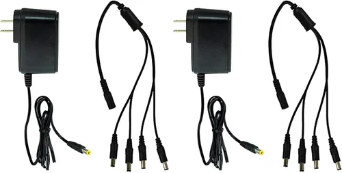 Vista 2 de Adaptador de cámara Night Owl Security SPF-CAMP-2A con divisor de alimentación de 4 vías, negro