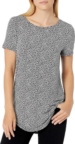 Vista 2 de Tienda Essentials Camiseta estilo túnica de manga corta para mujer, paquete de 2