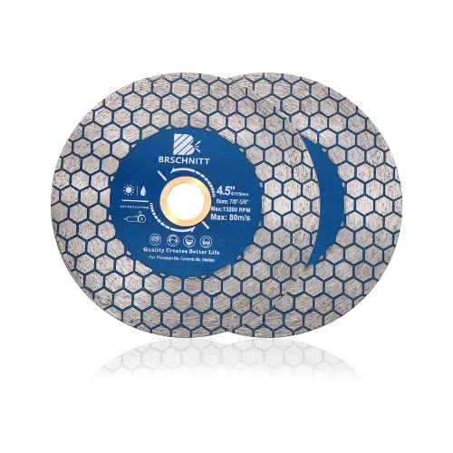 Vista 13 de Rueda de corte de granito de diamante de 4 pulgadas, amoladora angular soldada al vacío de 4.134 in, hoja de diamante para cortar porcelana