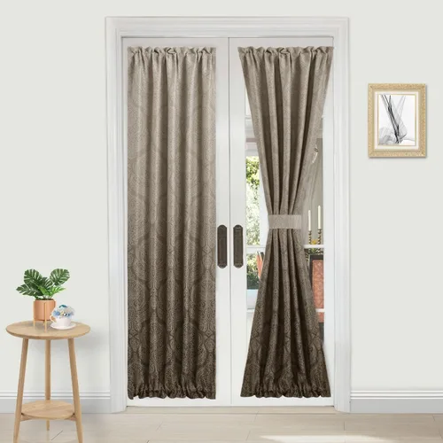 Vista 174 de DWCN Cortinas para Puertas Francesas – Cortinas opacas térmicas con bolsillo para barra para puertas con ventana de cristal, puertas de cocina