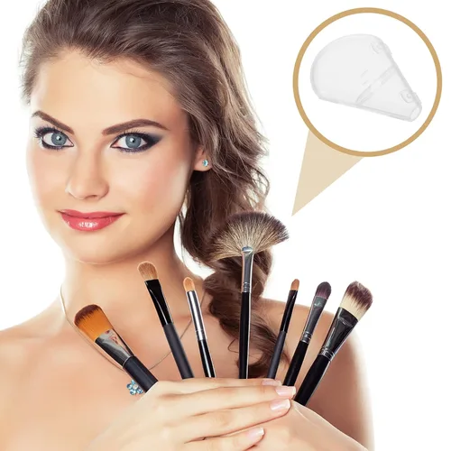 Vista 4 de OSALADI 10 brochas de maquillaje de PVC, protector de brochas de maquillaje, protector de brochas de cosméticos (no incluye los cepillos)