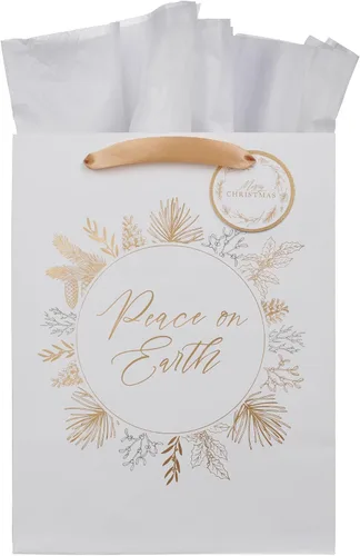 Vista 58 de Christian Art Gifts Bolsa de regalo grande de las Escrituras de Paisaje con tarjeta de felicitación y juego de papel de seda para niños: cada