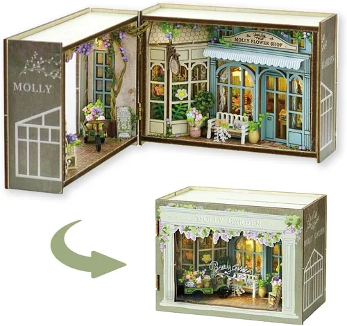 Vista 8 de Kit de casa en miniatura con muebles, mini cubo abierto y cerrado