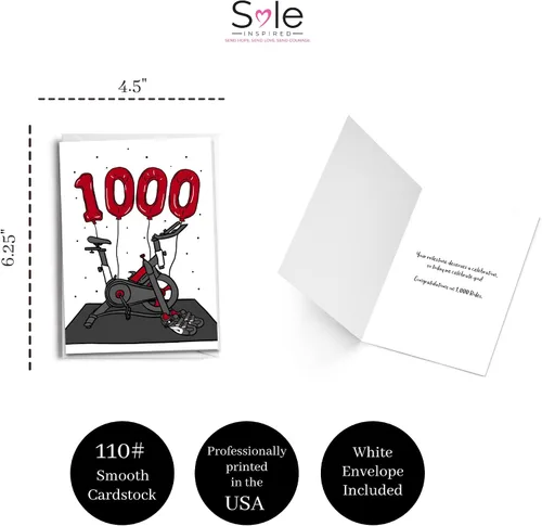 Vista 3 de Felicitaciones 1,000 Rides Cyclist Card