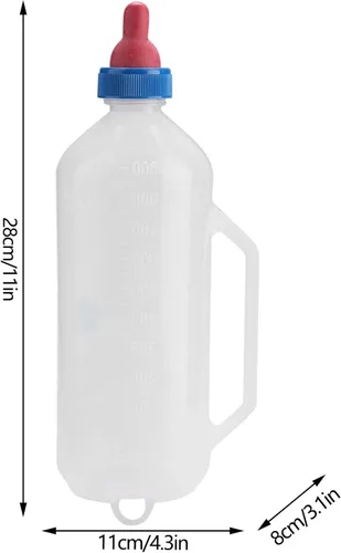 Vista 3 de Alimentador de botellas de cordero Botella de cordero huérfano 28 × 11 × 8 1 l Botella de leche de cordero Bebé Cabra Alimentador de leche