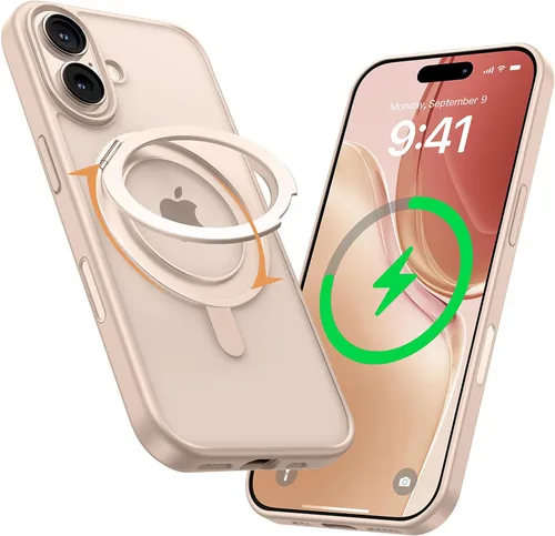 Vista 19 de MAGIC JOHN Soporte Magnético Invisible Giratorio 360° para Funda de iPhone 14 Pro [Agarre Antideslizante] [Compatible con MagSafe] 16 Pies