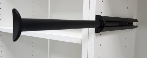 Vista 6 de TAG Hardware - Barra de valet de 11 3/4 pulgadas de largo para armario (negro)