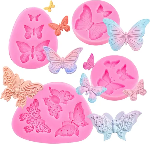 Vista 9 de 5 paquetes de moldes barrocos para fondant, bordes barrocos, moldes de silicona para decoración de pasteles