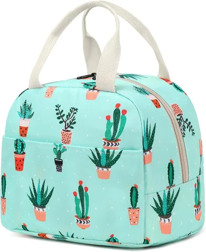 Vista 18 de Lonchera para niñas y mujeres, reutilizable, aislada, para la escuela, el trabajo, picnic (aguacate)