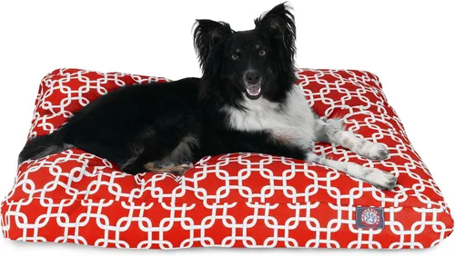 Vista 7 de Majestic Pet Cama para perro de espuma viscoelástica triturada, pequeña con funda extraíble lavable, cama ortopédica rectangular para perros, cama