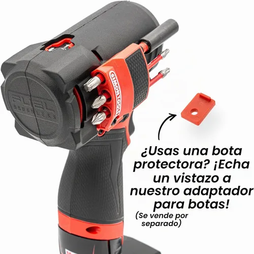 Vista 8 de Simon Tools Portabrocas Magnético para Controlador de Impacto y Taladro Milwaukee M12 - Portabrocas Milwaukee para M12 Lado derecho rojo