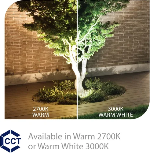 Vista 5 de Iluminación de paisaje WAC, luz enterrada de 3 pulgadas LED de 12 V con ángulo de haz ajustable y control de brillo integral 3000 K en bronce