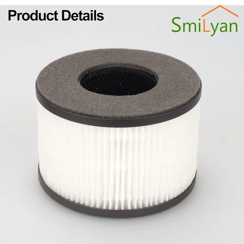 Vista 6 de Smilyan BS-03 - Filtro de repuesto HEPA para purificador de aire HEPA PARTU y Slevoo BS03, sistema de filtración 3 en 1, paquete de 2