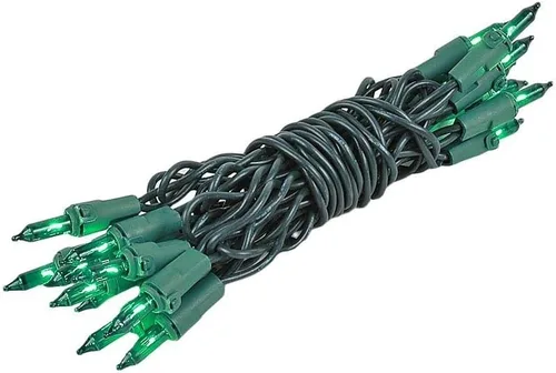 Vista 10 de Novelty Lights Cadena de mini luces transparentes de 20 bombillas de 8.5 pies en cable verde, luces incandescentes de hadas no conectables para Claro
