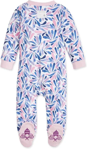Vista 2 de Burts Bees Baby - Pijama de una pieza de 100 algodón orgánico con cremallera frontal mameluco de bebé para dormir