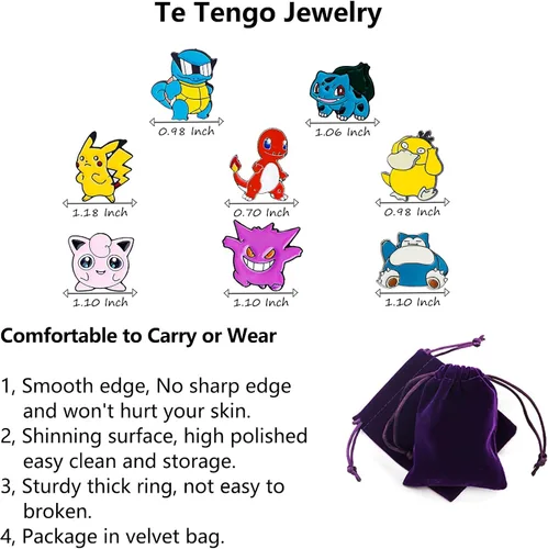 Vista 6 de 8 pines de anime esmaltados para mochilas ropa regalo