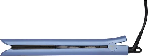 Vista 3 de Luxe - Plancha plana de cerámica de 1 pulgada para un estilo profesional. Doble voltaje 110/240, para alisar, rizar u ondular. Topacio azul
