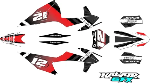 Vista 4 de Kit de gráficos para KTM Motocross 4-Stroke 250 SX-F, 350 SX-F y 450 SX-F años 2019, 2020, 2021 y 2022 Shear Series Magenta 16 Mil – Adhesivos