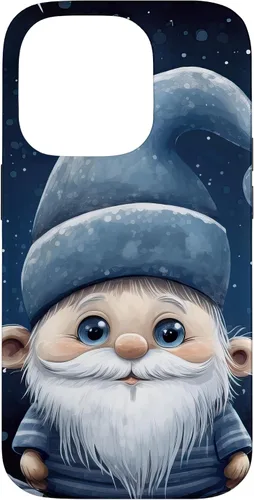 Vista 17 de iPhone 16 Funny Winter Gnome For Christmas Cute Xmas Snowflake Pattern Case