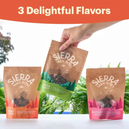 Vista 6 de Sunsweet Sierra Trail Bites Snack Pack – Fruit & Nut Trail Mix Bites – 0.11 onzas de proteína a base de plantas, impulso de energía natural