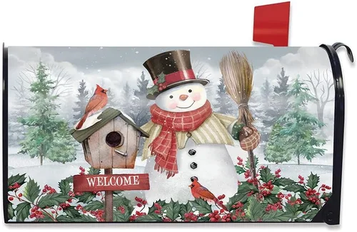 Vista 3 de Briarwood Lane - Funda para buzón con muñeco de nieve sonriente