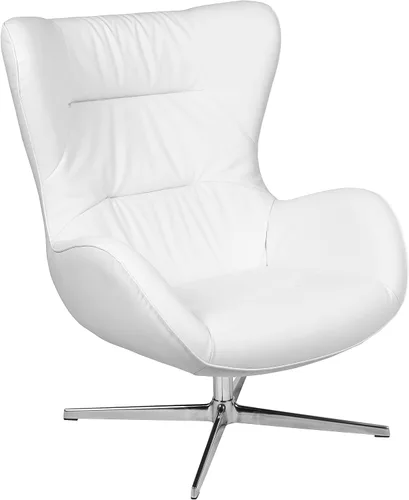 Vista 13 de Flash Furniture Egg Series Grey LeatherSoft Silla de recepción lateral Gris Leathersoft
