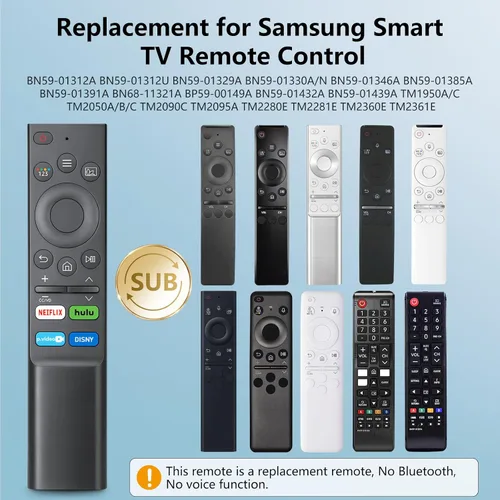 Vista 3 de 【Paquete de 2】 Reemplazo universal para Samsung-Smart-TV, control remoto para todos los televisores Samsung 2016-2026