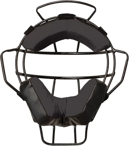 Vista 2 de Champion Sports Ultra Lightweight Umpire Face Mask – Baseball & Softball Umpire Equipment, Steel Frame, Leather Padding