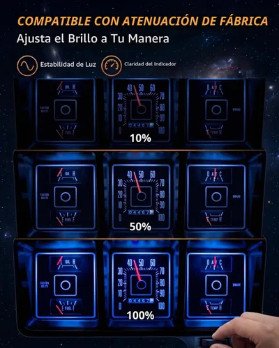 Vista 5 de WLJH - Focos LED superbrillantes azules para panel de instrumentos, velocímetro, tacómetro, lámpara indicadora, kit completo de luces LED