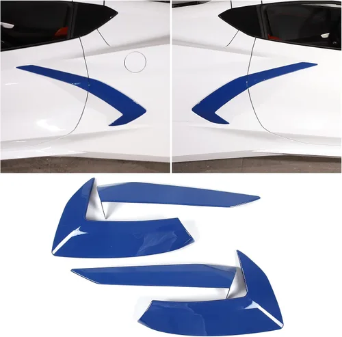 Vista 13 de Sekhyna Marco de ajuste de salida de aire para guardabarros lateral de carrocería de automóvil compatible con Chevrolet Corvette C8 Stingray