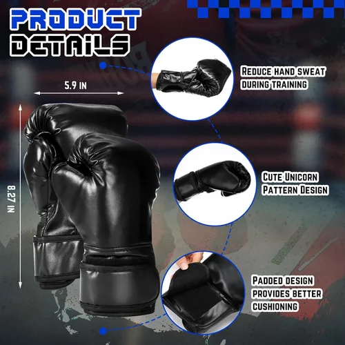Vista 2 de Arrowbash Juego de 2 protectores de cabeza y guantes de boxeo para adultos, guantes de boxeo de 10 oz, protector de cara completa