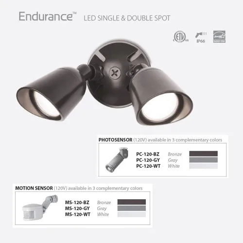 Vista 3 de WAC Lighting, Endurance - Foco LED de doble punto Energy Star 30W 3000K en blanco Blanco (Architectural White)