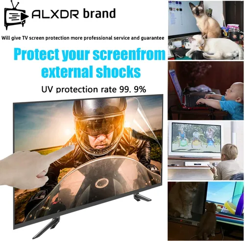Vista 4 de Protector de pantalla de TV de película antirreflejos, filtro de monitor de luz azul, protege contra la radiación, alivia la fatiga ocular y duerme