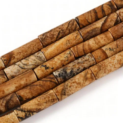 Vista 17 de HAAMIIQII Cuentas de tubo de amazonita natural de 0.512 x 0.157 in, cuentas sueltas de piedra cilíndrica para fabricación de joyas, 15 pulgadas