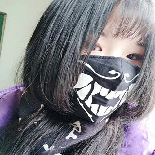 Vista 4 de damdos Máscara de Halloween para KDA Akali Fox Cosplay Assassin Cosplay S8 Máscara de regalo