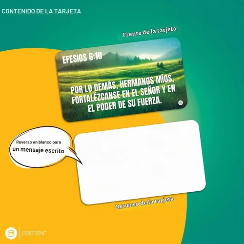 Vista 4 de Tarjetas de versículo bíblico en español – 70 notas de aliento cristiano