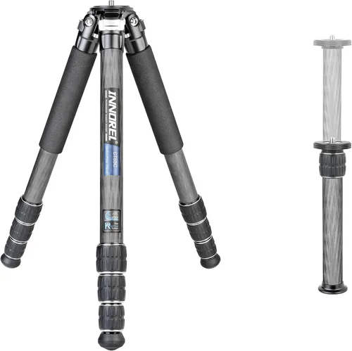 Vista 11 de Trípode de fibra de carbono-INNOREL CT75C - Trípode de viaje portátil profesional compacto para cámara de video digital DSLR, carga de 44.1 lb/20