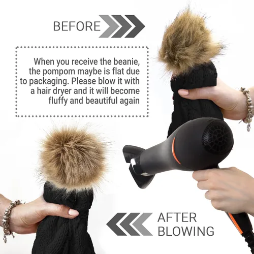 Vista 3 de Gorro de invierno para niños pequeños, con pompones, bufanda infinita, forro polar cálido para bebés y niñas