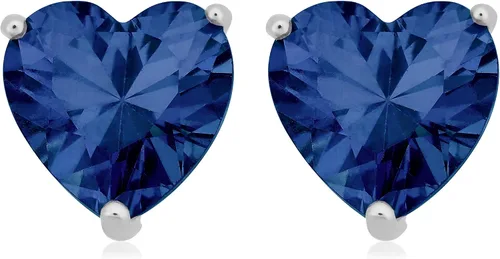 Vista 31 de Kooljewelry Pendientes de plata de ley y circonita cúbica con piedra natal