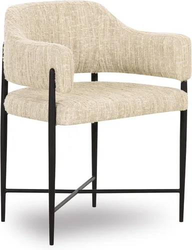 Vista 8 de Tov Furniture Sezanne Silla de comedor (crema, cuero vegano)